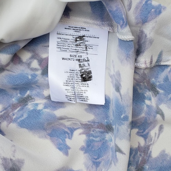 New GUESS Fleur Allover Floral Bird Print Dress - Picture 8 of 8